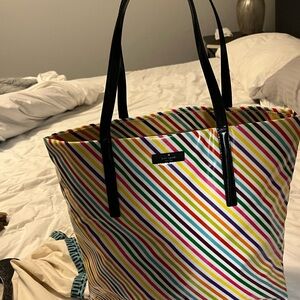 Kate Spade multi color striped tote